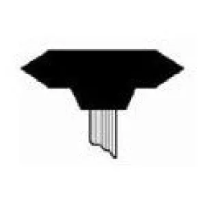 1-5/8" x 3/8" Mounted Points PT-60Q White A Shaped