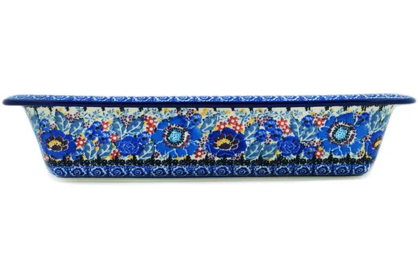 14" Rectangular Baker - Beautiful Blues