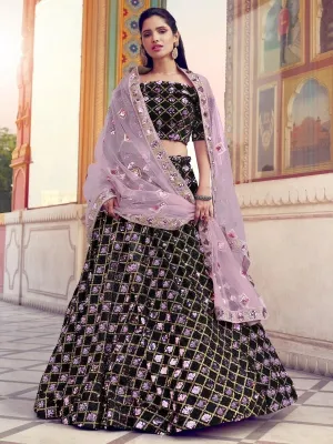 Beautiful Black Partywear Lehenga Choli