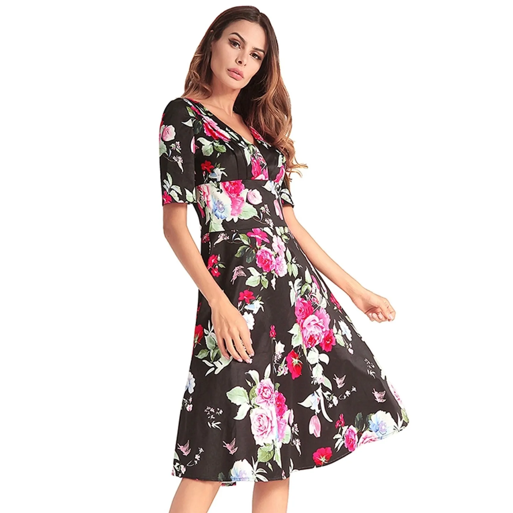 Beautiful Floral Midi Dress