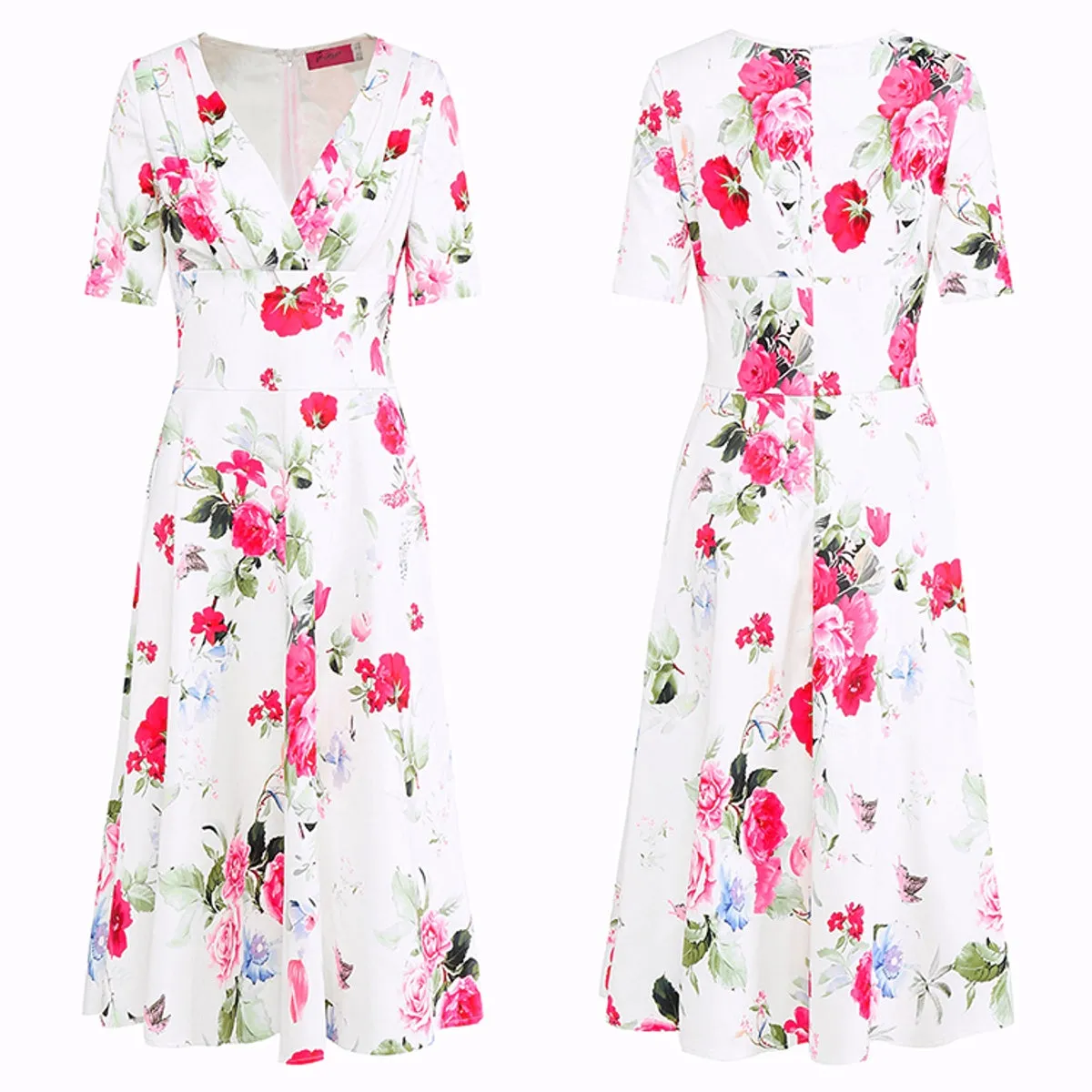 Beautiful Floral Midi Dress