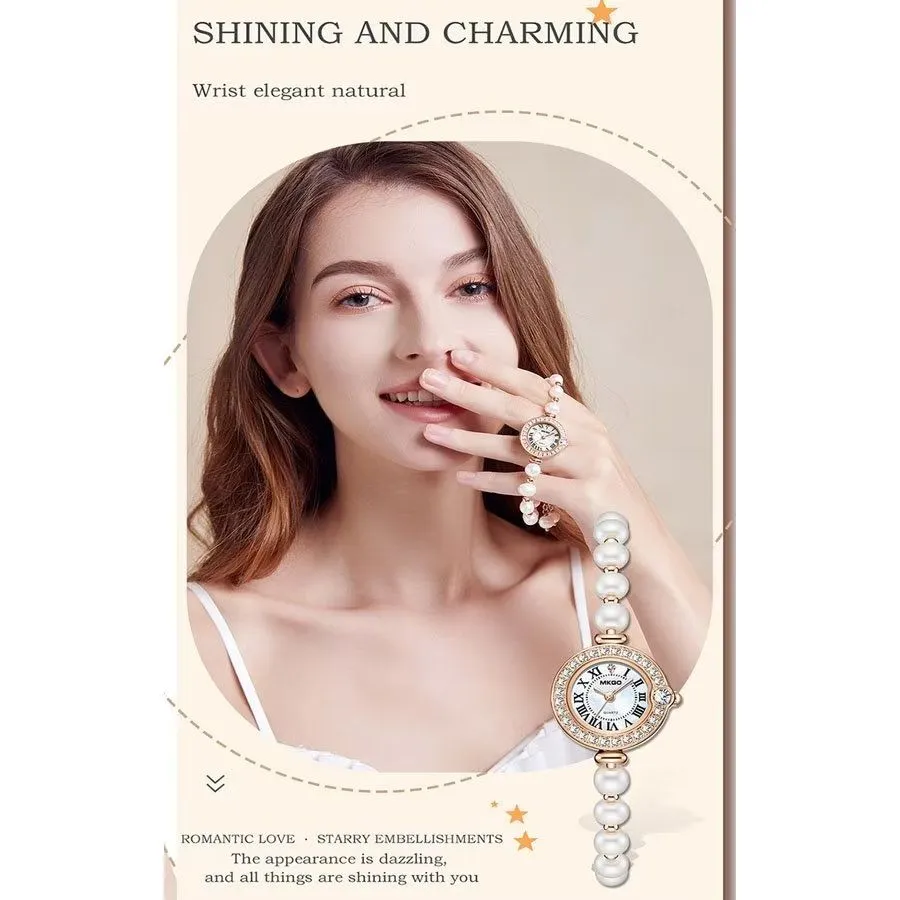 DiamondAura Romanesque Round Dial Exquisite Timepiece