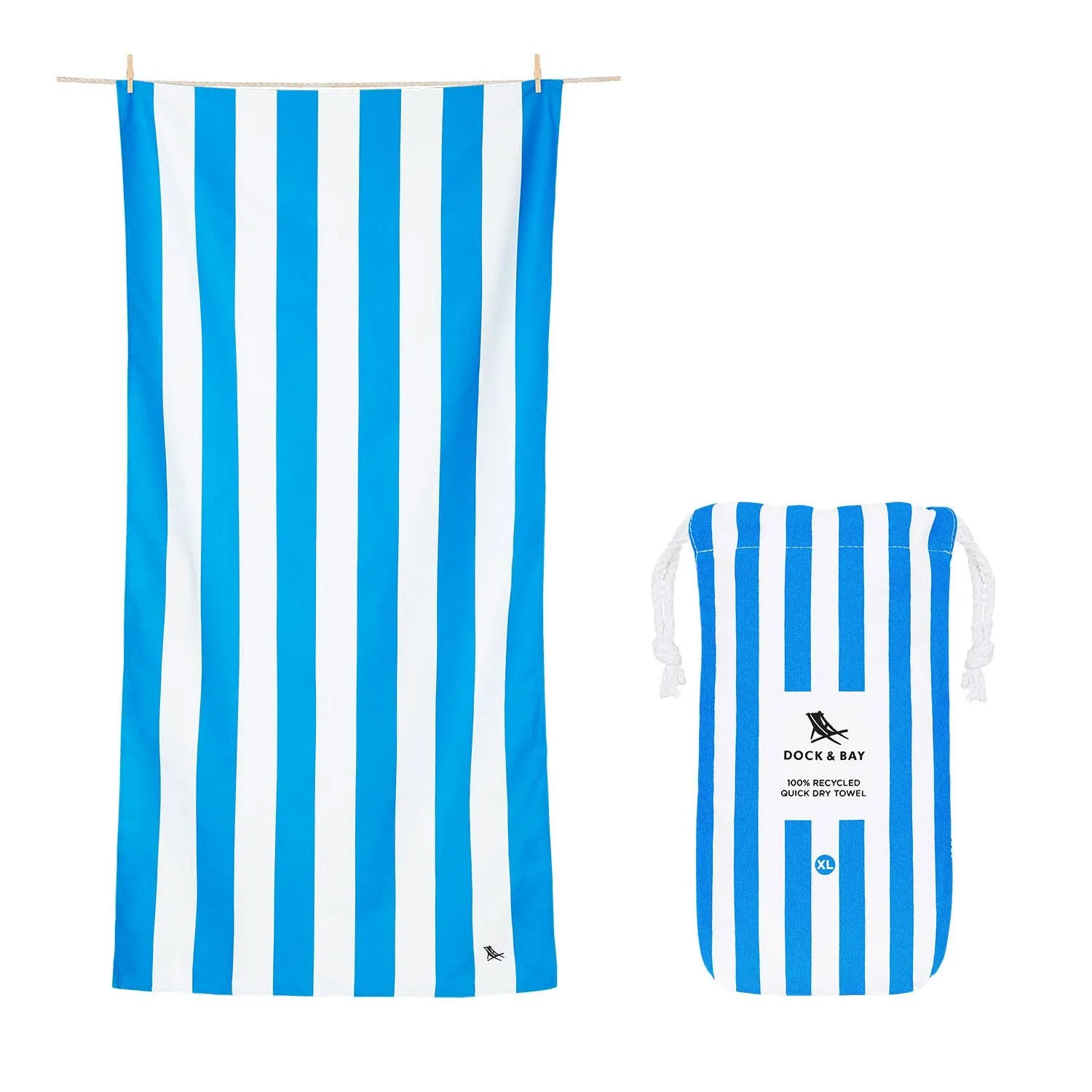Dock & Bay Quick Dry Towel: Bondi Blue