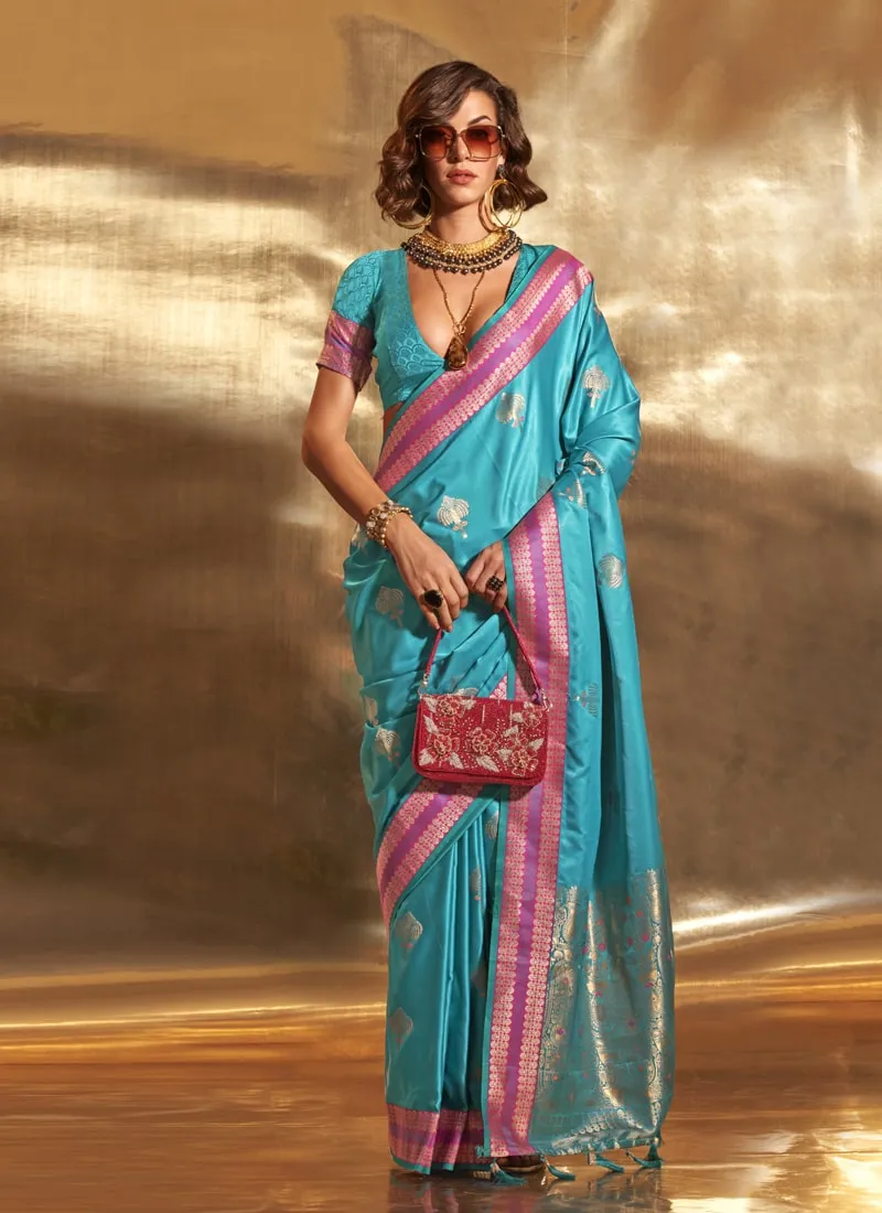 Exquisite Silk Saree with Chaap Handloom Weaving
