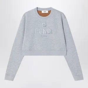 GRAY PLUSH EMBROIDERED LOGO