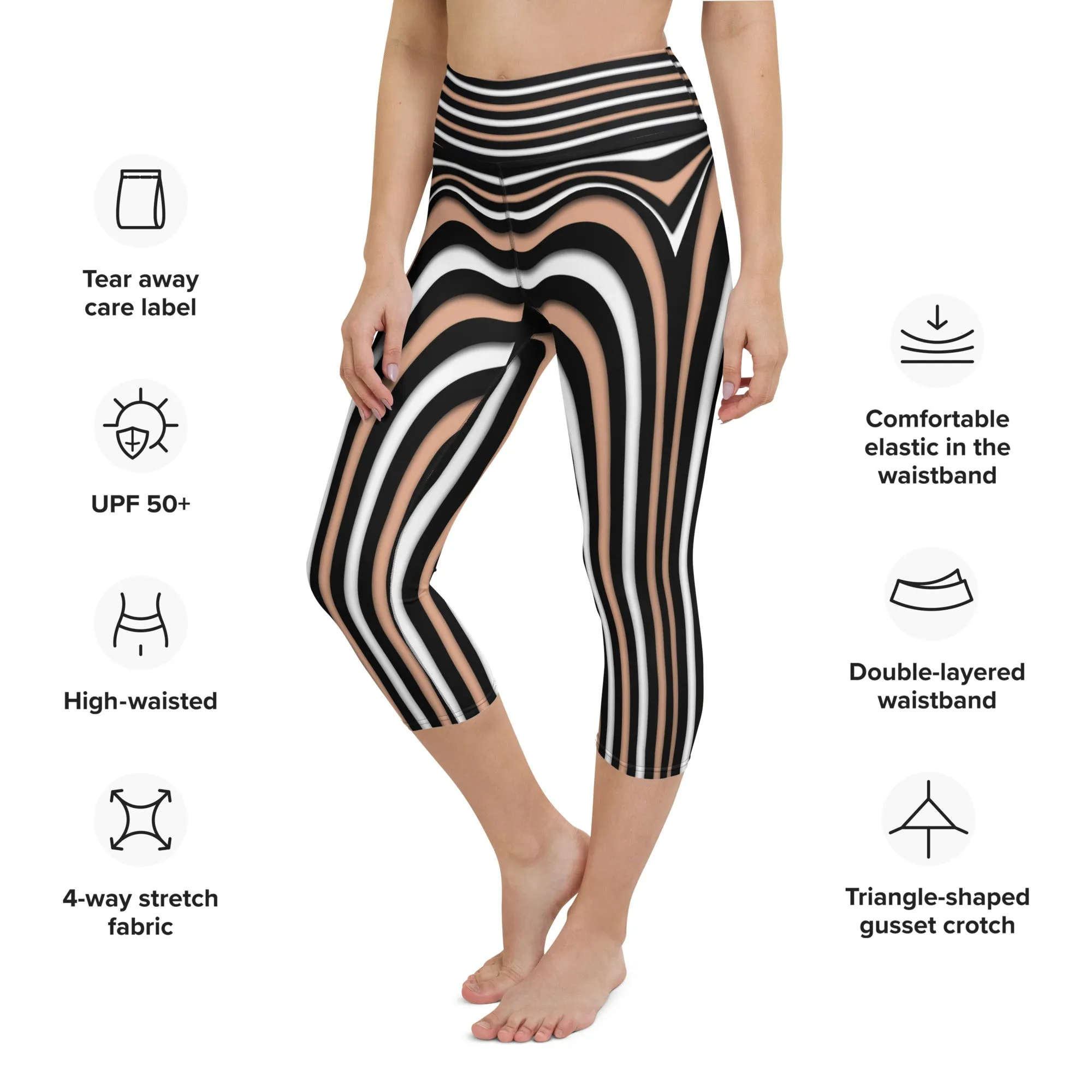 Heart Shaped Illusion Yoga Capris