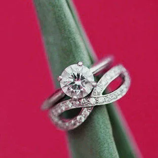Infinity Symbol Diamond Unique Wedding Ring