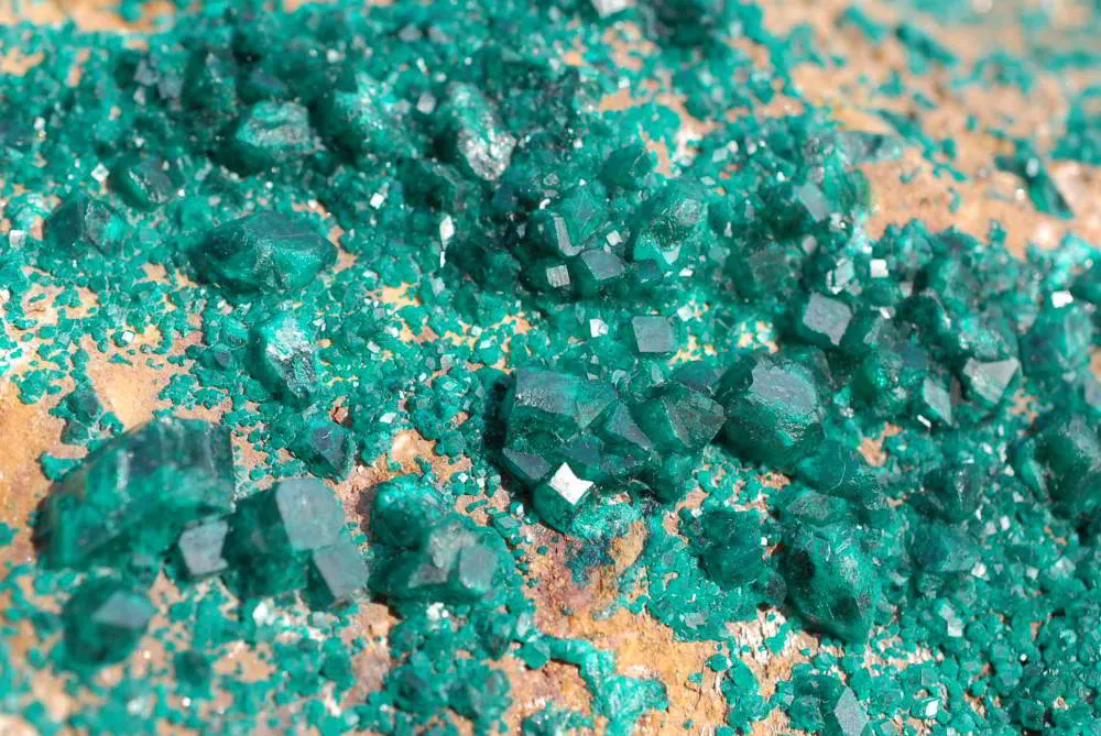 Natural Huge Dioptase Specimen Classic Emerald Green Crystals On Dolomite Matrix Museum Piece x 1 From Tantara Kambove, Congo