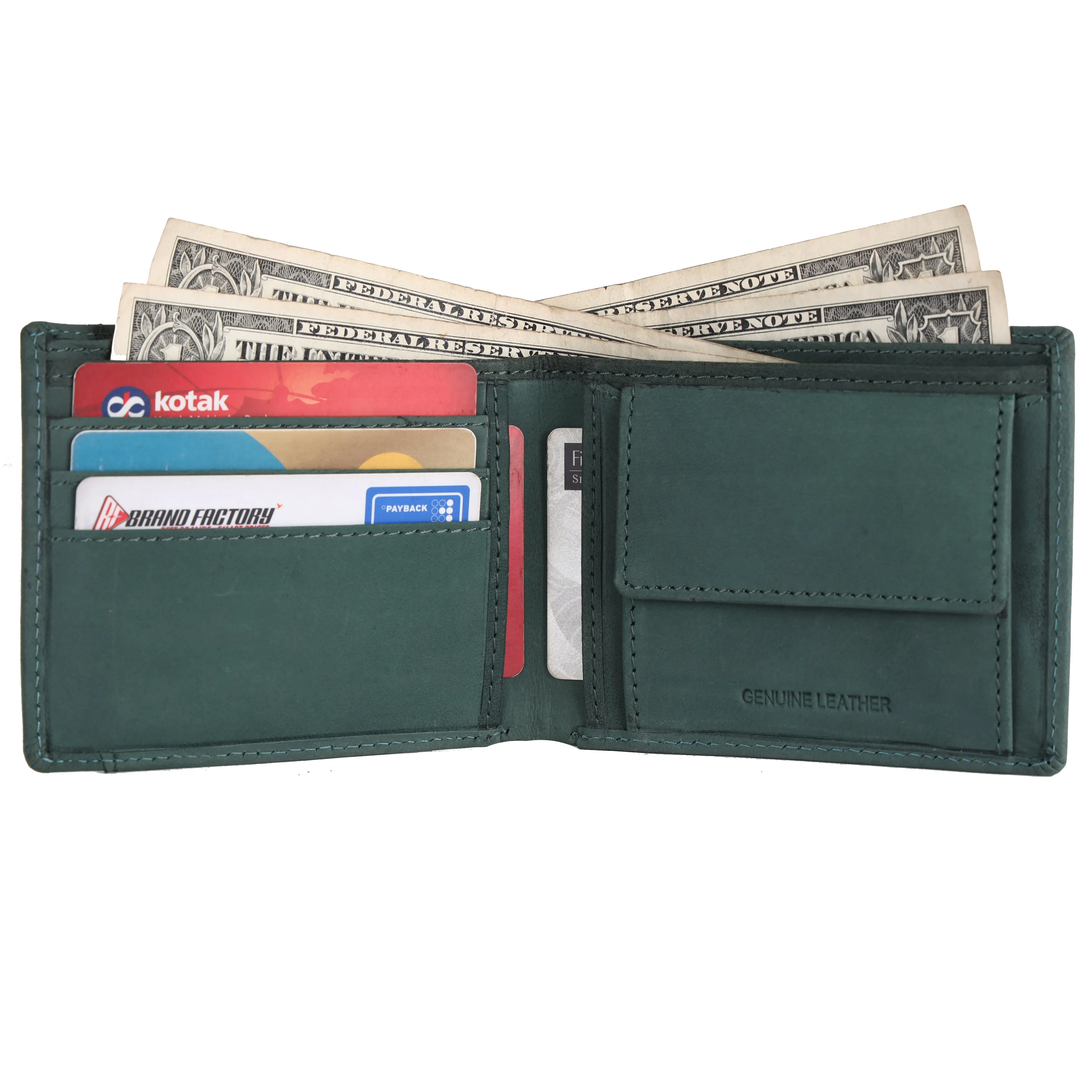 Original Leather Wallet for Men  - RFID Protected - 5 Card Slots - Gift for Valentine's Day, Father’s Day