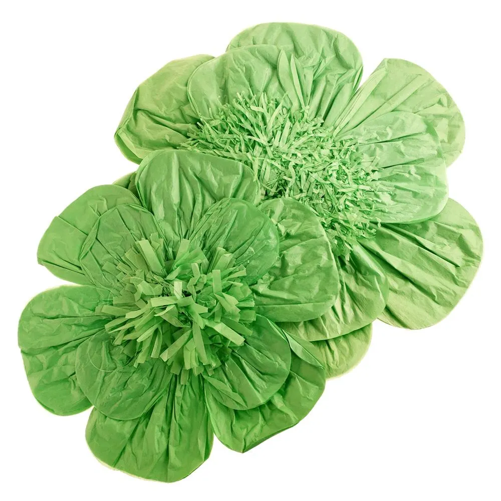 Paper Scalloped Magnolia Wall Flower, Assorted Sizes, 2-Piece