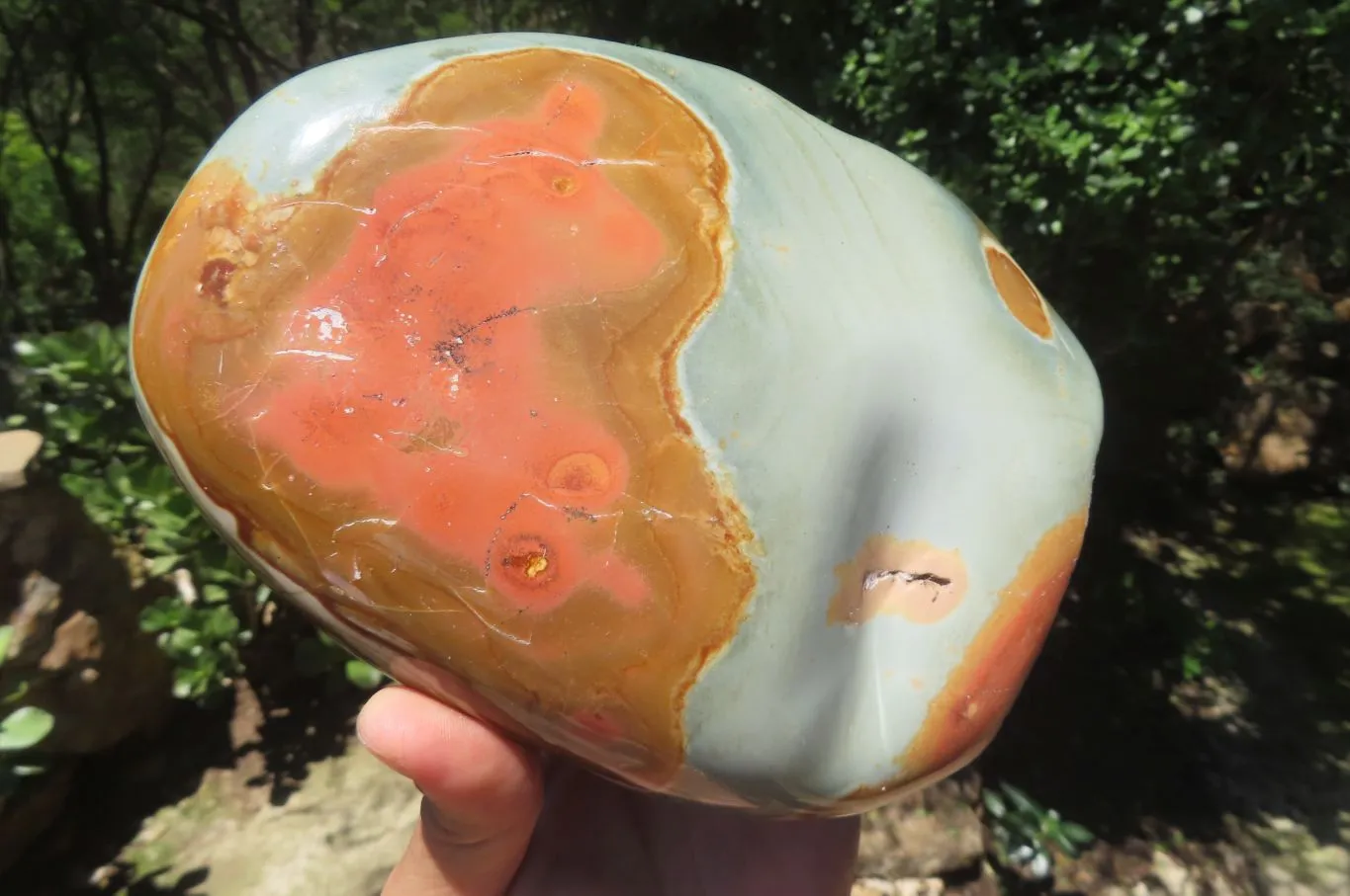 Polished Polychrome Jasper Standing Free Form x 1 From Mahajanga, Madagascar