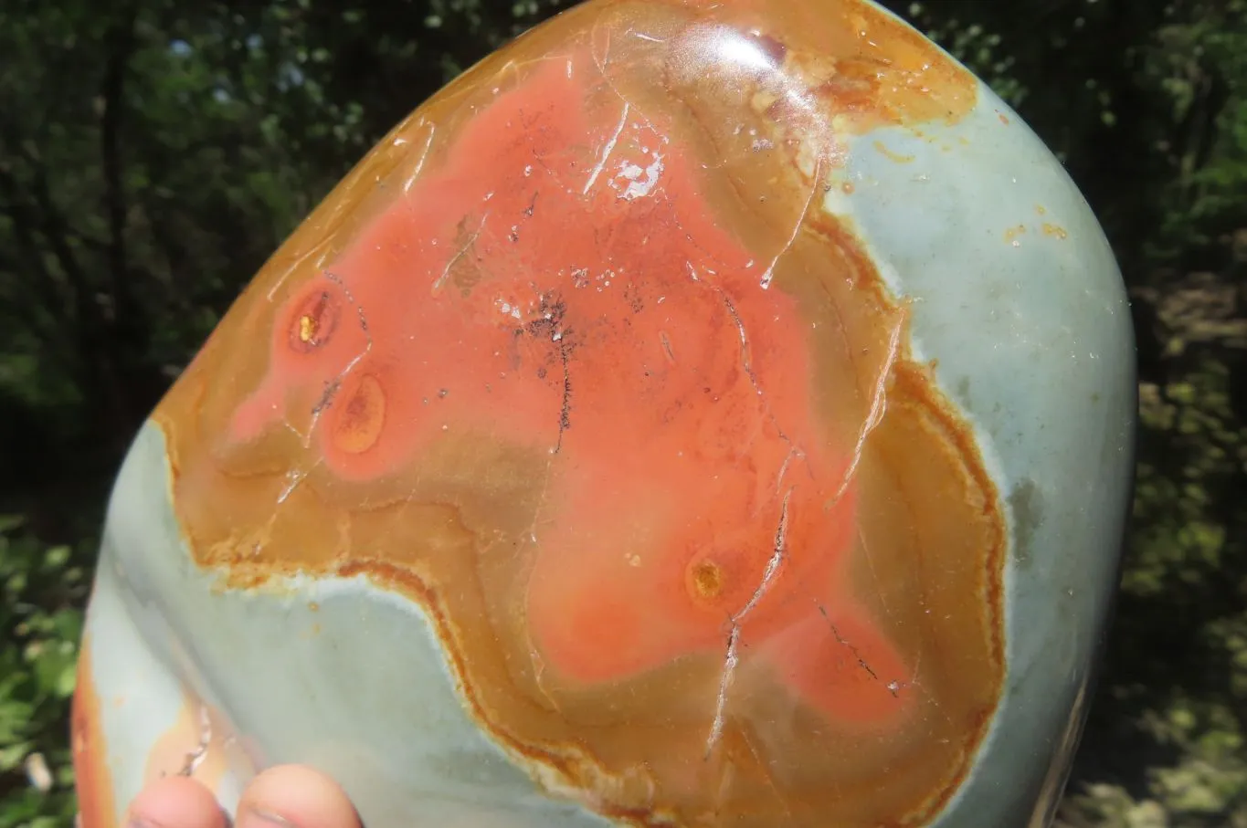 Polished Polychrome Jasper Standing Free Form x 1 From Mahajanga, Madagascar