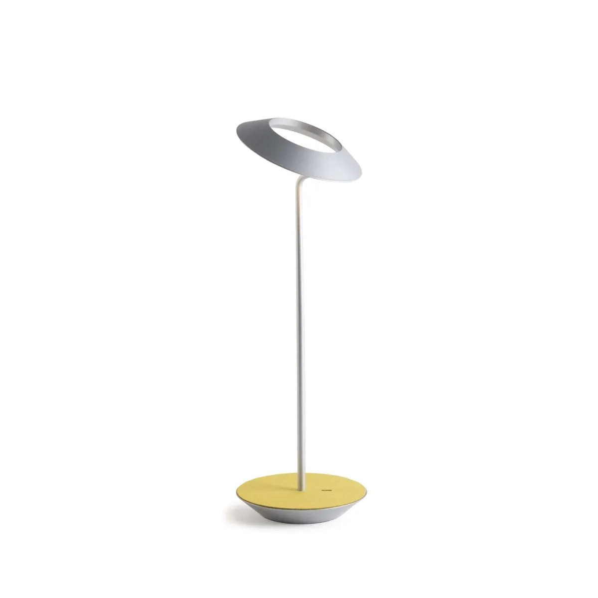 Royyo Silver With Honeydew Felt Modern LED Desk Lamp with USB Port