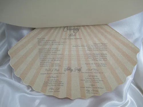 Shell Shaped Wedding Program
