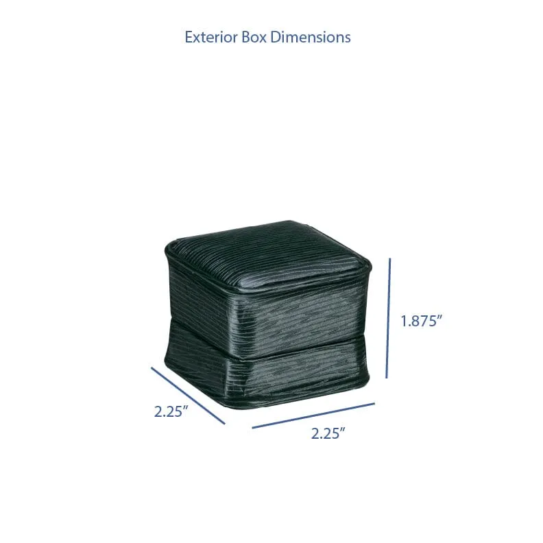 Textured Leatherette Ring Box, Exquisite Collection