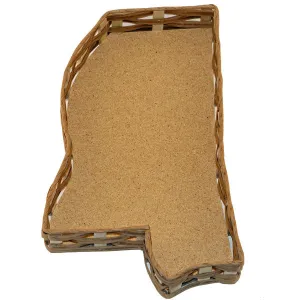 Unfilled Mississippi Shaped Basket Large (17"x10")