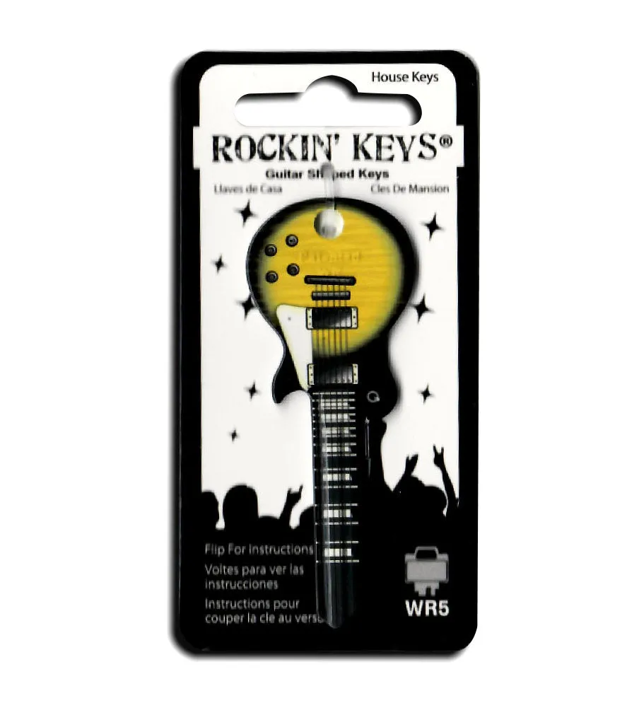 Wide Body Guitar Shaped Darkburst LP Rock Star Rockin' Key