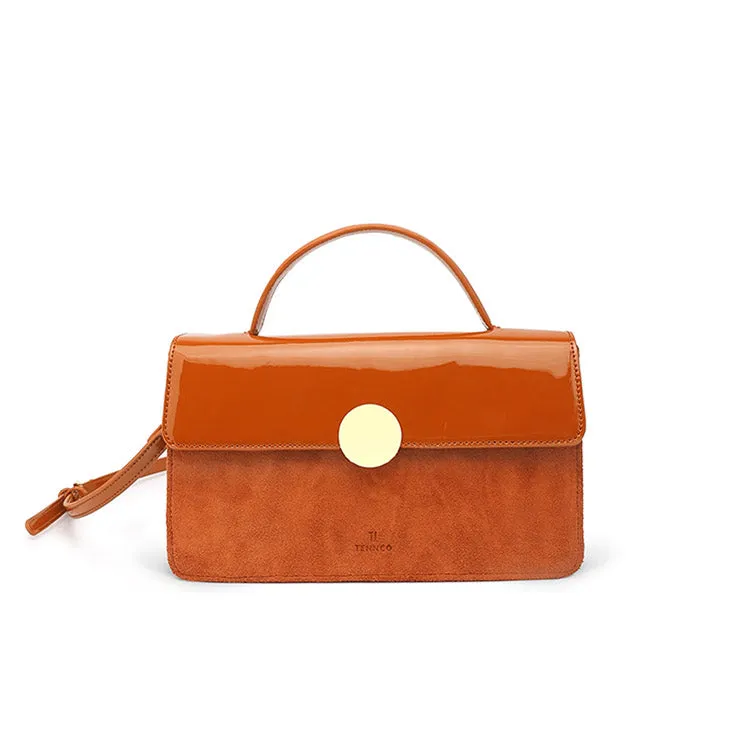 Womens Small Leather Satchel Bag Red Leather Crossbody Bags for Women