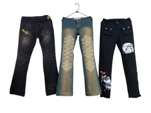 Y2K aesthetic unique jeans - 11 pcs